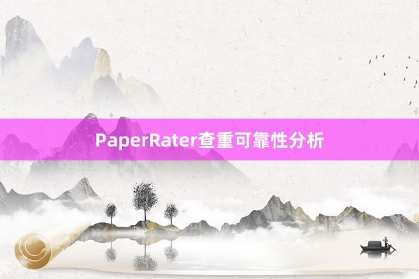 PaperRater查重可靠性分析