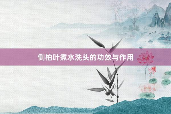 侧柏叶煮水洗头的功效与作用